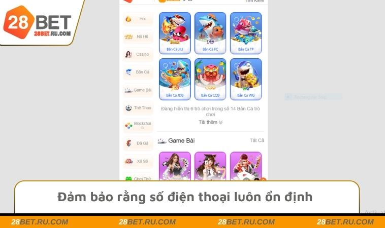 Đảm bảo rằng số điện thoại luôn ổn định