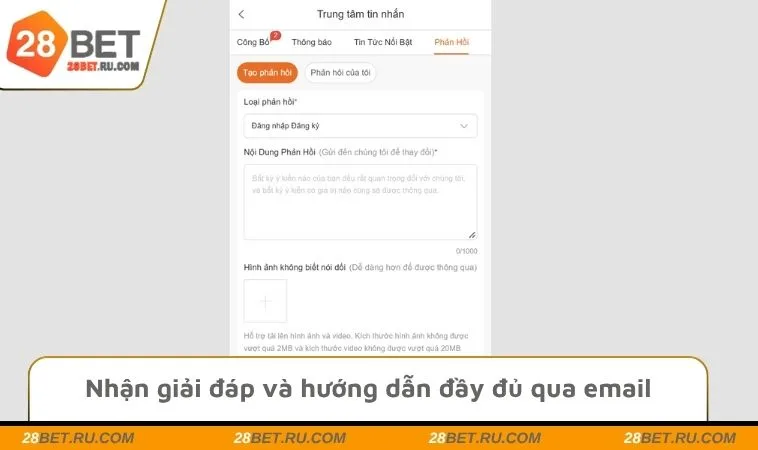 Nhận giải đáp và hướng dẫn đầy đủ qua email
