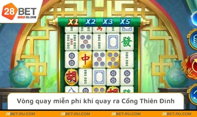Nhận vòng quay miễn phí khi quay được Cổng Thiên Đình