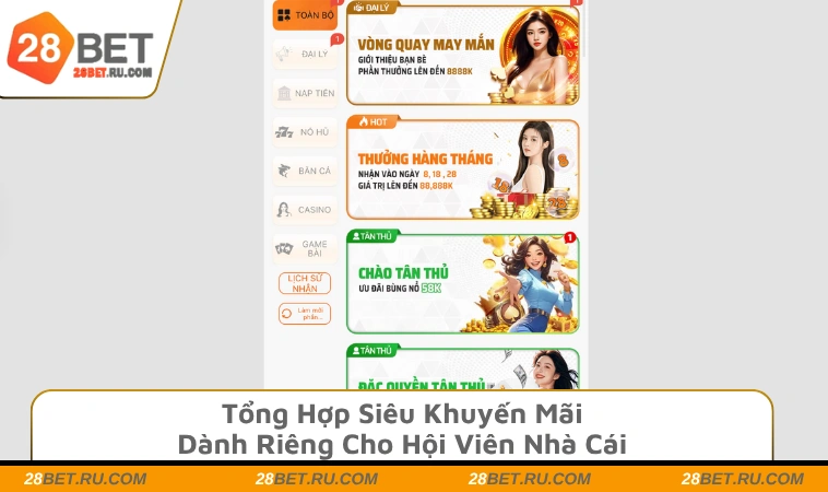 Tổng hợp siêu khuyến mãi dành riêng cho hội viên nhà cái