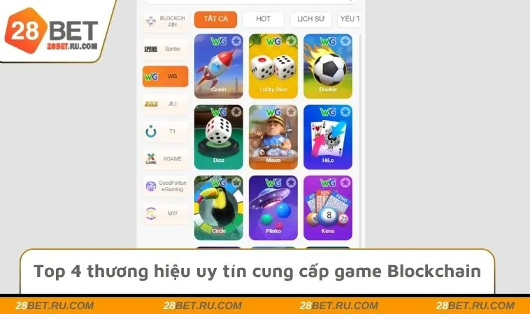 Top 4 thương hiệu uy tín cung cấp game Blockchain